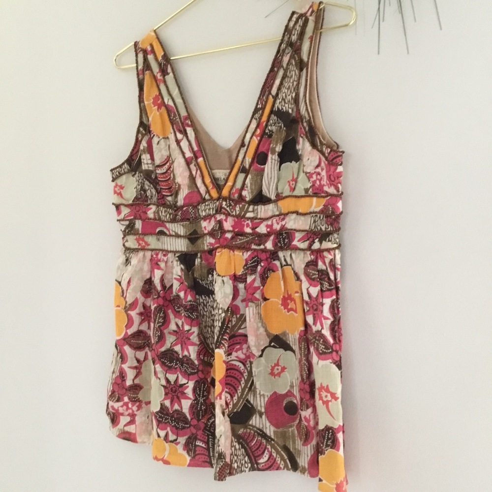 🤎🧡💛Pamela Brown Women's Floral Top